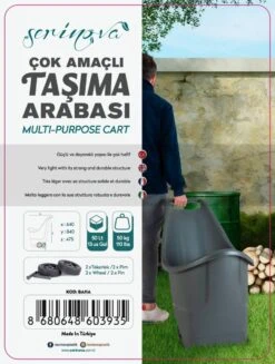 Kruiwagen Met Wielen Antraciet Tuintrolley Shoppingkar Bolderkar Max 50kg -Tuin- En Buitenwinkels 907x1200 4