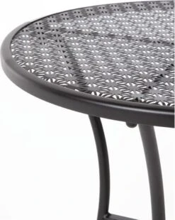 Bolero Ronde Stalen Bistro Tafel Zwart 60cm -Tuin- En Buitenwinkels 957x1200