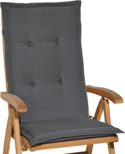 Beautissu Loft HL – Set Van 4 Tuinkussens Hoge Rug 120x50x6 Cm Kussen Grafiet Grijs Tuinstoelkussens Zitkussen Tuinstoel -Tuin- En Buitenwinkels 976x1200 1