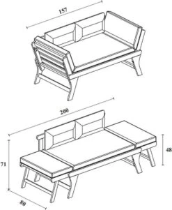 Loungebank Tuin FSC Antraciet – Makkelijk Verstelbaar Lounge Bank Balkon – Tuinbank Lounge Hardhout FSC – Perfecthomeshop -Tuin- En Buitenwinkels 984x1200