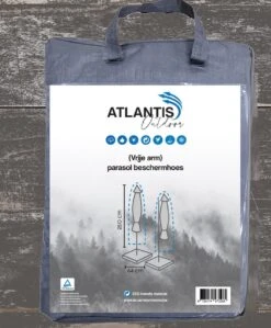 Weersbestendige Parasolhoes - Max. 4 X 4 M - Grijs / Antraciet - Zweefparasol -Tuin- En Buitenwinkels 992x1200 3