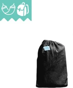 Dubbele Hangmat Zwart Met Spreidstok - 1 Of 2 Persoons - Lig Oppervlak 190x150cm - Lengte 260cm -Tuin- En Buitenwinkels 997x1200